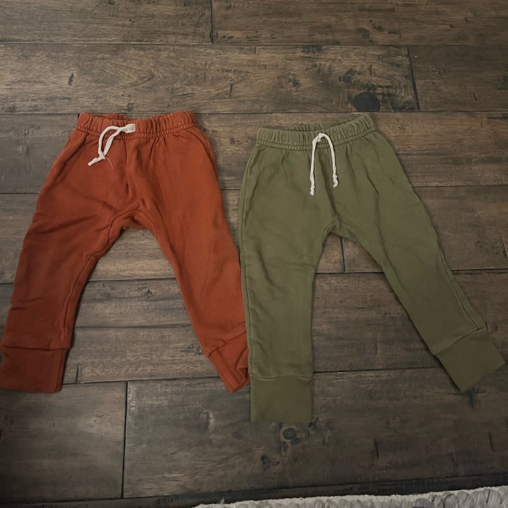 2 Pairs Butterfly Stitches Handmade Baby Joggers (12-18 months)